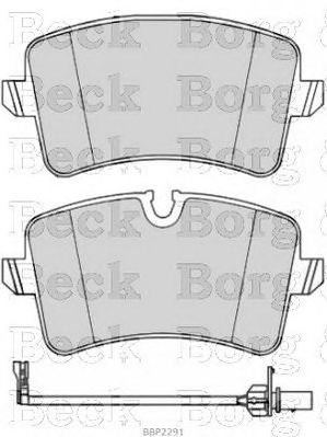 BORG & BECK bbp2291 -  Комплект тормозных колодок, дисковый тормоз